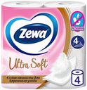 Туалетная бумага Zewa Ultra Soft 4 слоя 4 рулона