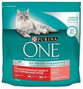 Сухой корм Purina ONE с лососем и пшеницей для стерилизованных кошек и кастрированных котов 1,5 кг