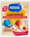 Каша молочная детская мультизлаковая с овсяными хлопьями с кусочками земляники садовой яблока и малиной с 12 месяцев Nestle Шагайка 190г