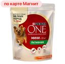 Корм сухой для собак PURINA ONE®, Непоседа, курица-рис, 600г