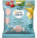 Мини-хлебцы рисовые ФрутоНяня Яблоко-клубника-банан с 12 месяцев, 30 г