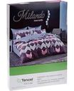 Комплект постельного белья евро Milando Стрелки тенсель цвет: розовый/серо-коричневый/серо-голубой, 4 предмета