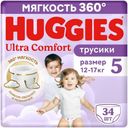 Трусики-подгузники Huggies Ultra Comfort 5 размер 12-17кг 34шт.