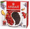 Чай АКБАР черный яблоко-шиповник 100 шт