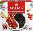 Чай черный AKBAR Яблоко и шиповник, 100пак