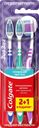 Зубная щетка COLGATE Зиг Заг многофункциональная, средней жесткости, 2+1, 3шт