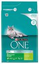 Сухой корм для домашних кошек Purina ONE индейка и цельные злаки, 3 кг