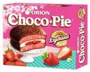 Пирожное Orion Choco Pie Клубника бисквитное, 360г