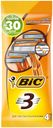 Станки для бритья "Sensitive", BIC 3, для мужчин, 4 шт.