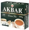 Чай зеленый Akbar Green китайский байховый в пакетиках 2 г х 100 шт