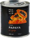 Папайя ЛЕНТА PREMIUM кусочки в сиропе, 425мл