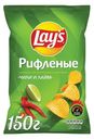 Чипсы Lay's Рифленые 150гр чили и лайм