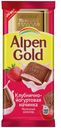 Плитка Alpen Gold молочная клубника с йогуртом 85 г