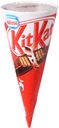 Мороженое сливочное KitKat двухслойное с какао декорированное рожок, 77г
