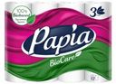 Бумага туалетная Papia BioCare белая с тиснением и перфорацией 12рулонов
