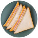 Сэндвич с колбасой/сыром/соусом бургер Перекрёсток Select, 160г