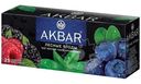 Чай Akbar Лесные ягоды чёрный ароматизированный в пакетиках, 25x1.5г