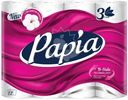 Туалетная бумага Papia белая 3 слоя, 12шт