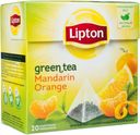 Чай Lipton Mandarin Orange зеленый с цедрой цитруса, 20х1.8 г