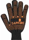 Перчатки трикотажные Sapfire Professional стандартные с ПВХ цвет: чёрный