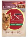 Корм для активных собак PURINA® ONE Мини говядина-картофель-морковь, 85г