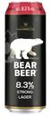 Пиво, BEAR BEER, 8,3%, 0,45 л