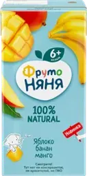 Нектар фруктовый ФРУТОНЯНЯ Яблоко, банан и манго, с 6 месяцев