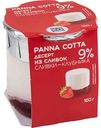 Молочный продукт десерт из сливок Коломенский panna cotta Сливки клубника 9%, 160г