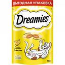 Лакомство для взрослых кошек Подушечки Dreamies с сыром, 140 г