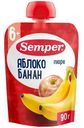 Пюре Semper яблоко-банан, 90г