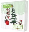 Салфетки Gratias бумажные 3 слоя 33х33см, 20шт