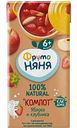 Компот детский ФрутоНяня Яблоко и клубника, с 6 месяцев, 0,2л