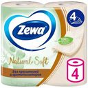 Туалетная бумага Zewa Natural Soft 4 слоя, 4шт
