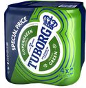Пиво ТУБОРГ, Грин, светлое фильтрованное, пастеризованное, 4,6%, 0,45лх4шт.