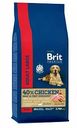 Корм для взрослых собак крупных пород Brit Premium Курица и 5 трав, 15 кг