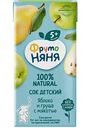 Сок детский с мякотью ФрутоНяня Яблоко и груша, с 5 месяцев, 0,2л