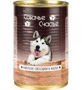 Корм для собак Собачье счастье Мясное ассорти в желе, 410 г