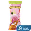 Мороженое СКРЕПЫШИ пломбир в вафельном стакане клубника 12% 70г