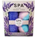 Подарочный набор Spa by Lara: Соль шипучая для ванн ароматизированная Прованский Сад 2х140г + Соль морская для ванн ароматизированная 2х450г