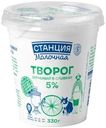 Творог Станция Молочная зерненый в сливках 5% БЗМЖ 330г