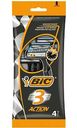 Бритвенный станок одноразовый Bic 3 Action, 4шт.