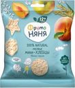 Мини-хлебцы рисовые ФРУТОНЯНЯ с яблоком, персиком и пребиотиком, с 12 месяцев, 30г