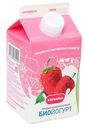 Йогурт питьевой 2.5% «Деревенское молочко» клубника, 450 г