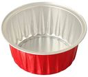 Форма алюминиевая круглая, цвет красный, 8,4х3,5см