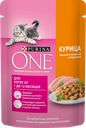 Корм влажный для котят PURINA ONE Kitten с курицей и морковью в соусе, 75г