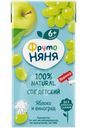 Сок ФрутоНяня Яблоко-Виноград с 6 месяцев, 200мл