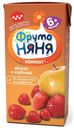 Компот «ФрутоНяня» яблочно-клубничный сокосодержащий неосветленный для питания детей раннего возраста, 200 мл