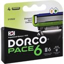 Сменные кассеты для бритвы Dorco Pace 6, 4шт.