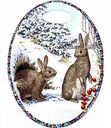 Подставка под горячее Nouvelle Кролики цвет: мультицвет, 20×15×0,5 см