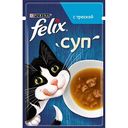 Влажный корм для кошек Felix суп с треской, 48г